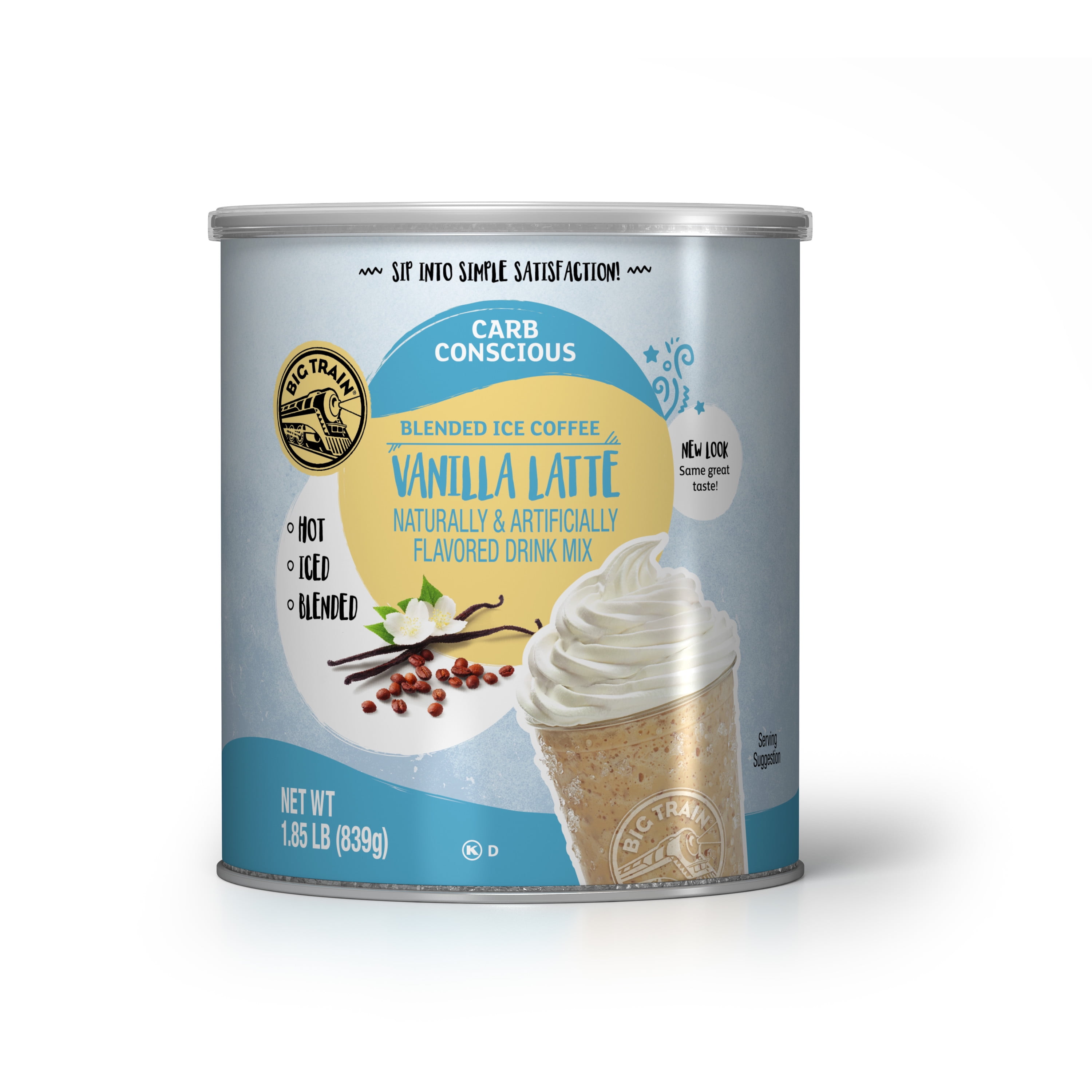 Photo 1 of Big Train Low Carb Vanilla Latte Blended Ice Coffee, 1.85 lb
