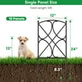 thumbnail image 6 of WarmHaven 10 Panels 24in(H)×10ft(L) Decorative Garden Fences and Borders for Dogs Rustproof Metal No Dig Fence Panels Garden Edging Border for Animal Barrier Flower Beds Yard Patio, 6 of 14