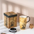thumbnail image 2 of Topadorn Ceramic Mugs Porcelain Latte Tea Cup Coffee Mug with Lid and Gift Box,17oz.Sailing Ship, 2 of 9