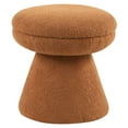 thumbnail image 2 of Furniture of America Thia Modern 17.5" Upholstered Mushroom-Shape Design Stool, Saddle Brown, 2 of 5