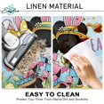 thumbnail image 4 of Happy Easter Cartoon Mouse Kitchen Rugs Set of 2, Bunny Rabbit Eggs Tulip Flower Kitchen Mats Decor, Floral Basket Butterfly Floor Door Mat Home Decorations -17x29 and 17x47 Inch, 4 of 6