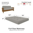 thumbnail image 4 of Signature Sleep Trule 8-Inch Coil Futon Mattress, Microfiber, Full, 4 of 6
