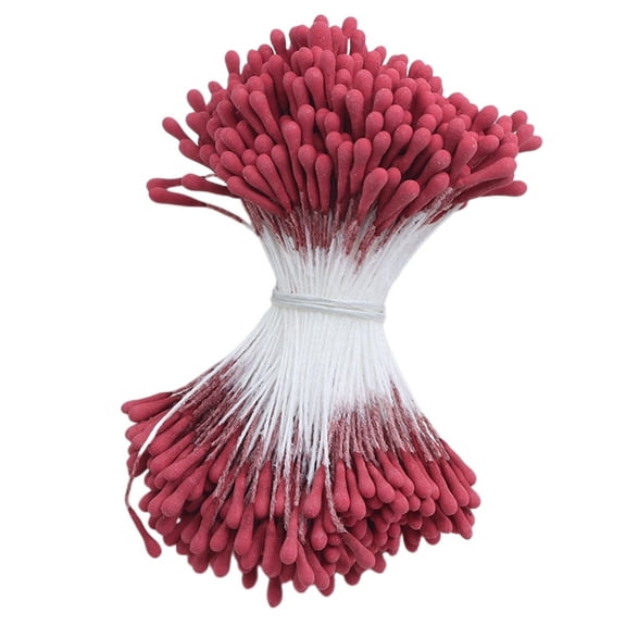 400Pcs Artificial Flower Stamens 0.08in Matte Core Gypsum Pistil DIY Materials for Rose Lily Floral Craft Supplies for Wedding Party Decor