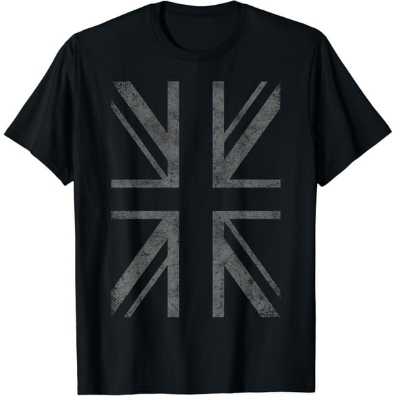 Retro Black Union Jack Vintage British Flag Great Britain UK T-Shirt mens t shirt，black，women，funny，misfits，men，journey