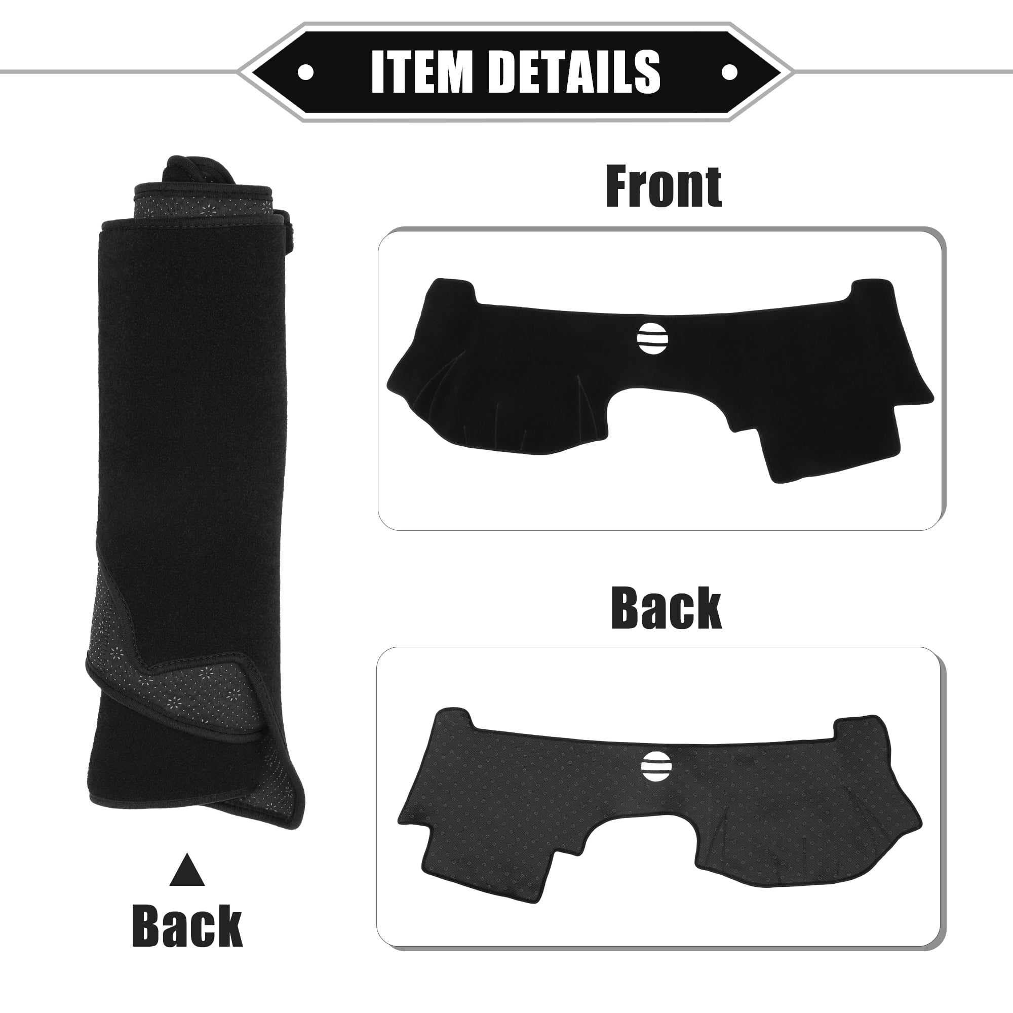 Unique Bargains Car Dashboard Cover Non-slip Polyester Dash Board Protector Cover Mat for Cadillac CTS 2004-2009 Black