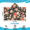thumbnail image 2 of Pioneer Flower Floral Print Pattern Hooded Bath Towel，50"x30" for Ages 3 To 12 Kids, Quick Dry Lightweight Soft Microfiber Hood Beach Towel Cover Up for Kids, 2 of 7