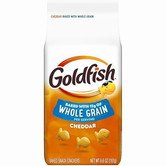 Pepperidge Farm Goldfish Cheddar Crackers, Baked with Whole Grain, 6.6 Oz
