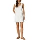 thumbnail image 2 of Vestido mini de mezclilla sin mangas para mujer con tirantes ajustables XS blanco, 2 of 6