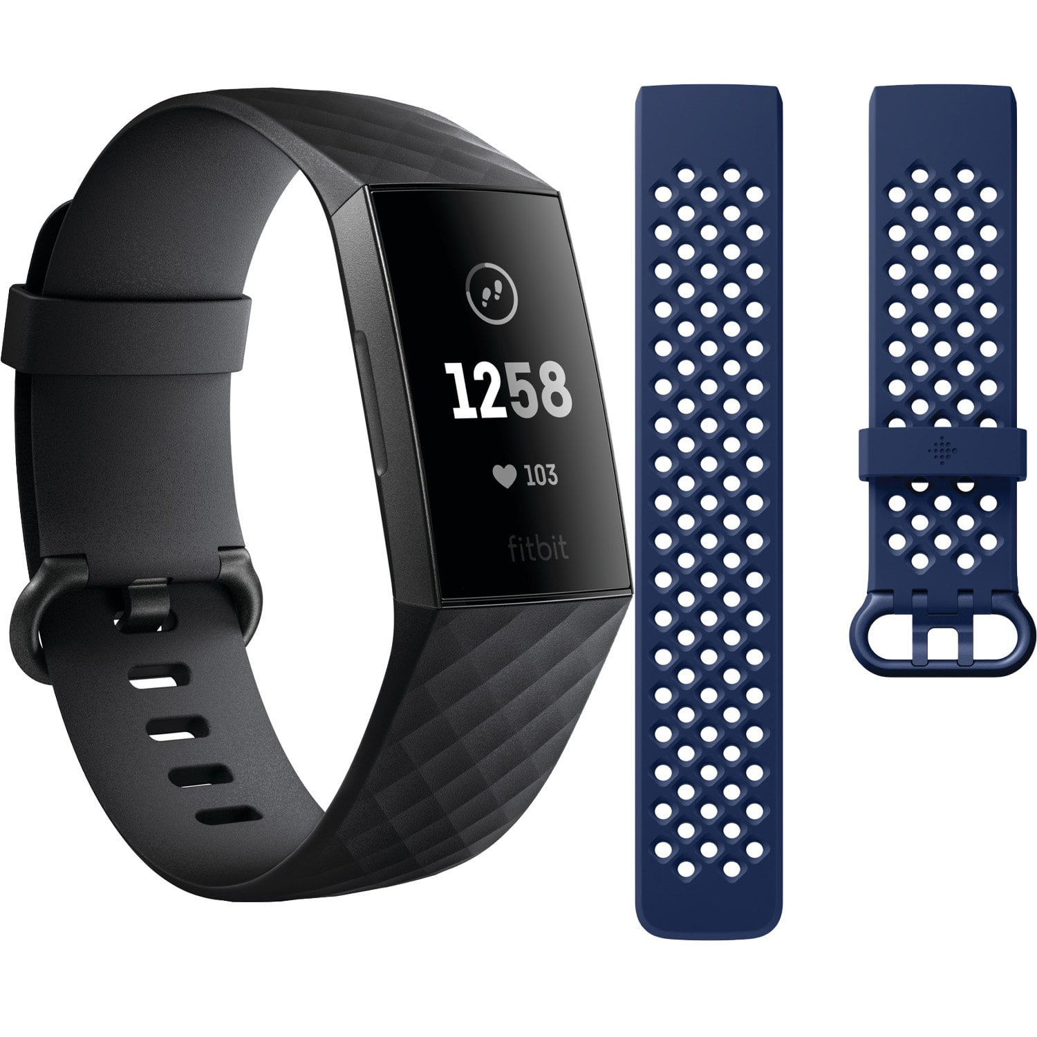 FitBit Charge 3 (Black) with Additional 