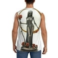 thumbnail image 4 of Fotbe Men's Gothic Skeleton With Roses Print Men's Sleeveless Muscle Tank Tops Casual T-Shirts for Gym Workout Beach-Medium, 4 of 8