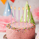 thumbnail image 4 of 36 Velas De Pastel Colores Metálicos Para Cumpleaños Fiesta Malubero Rosa, 4 of 5