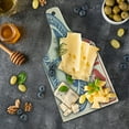 thumbnail image 5 of Retro Poster Cutting Board, Vintage I Love New York with of Liberty Grunge Rubber Stamps Design, Decorative Tempered Glass Cutting and Serving Board, Wine Bottle Shape, Blue Orange, by Ambesonne, 5 of 5