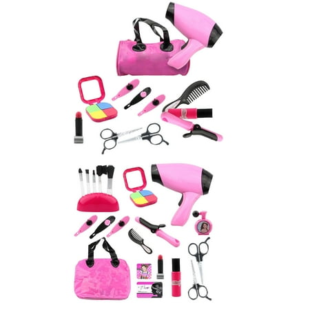 

MEGAWHEELS Beauty Hair Stylist Set Beauty Salon Fashion Pretend Play Set for Girls with Toy Blow Dryer Curler and Other Styling Tools