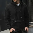 thumbnail image 2 of Cardigan à Capuche Décontracté pour Hommes avec Détail Boutonné et Manches Longues, 2 of 6