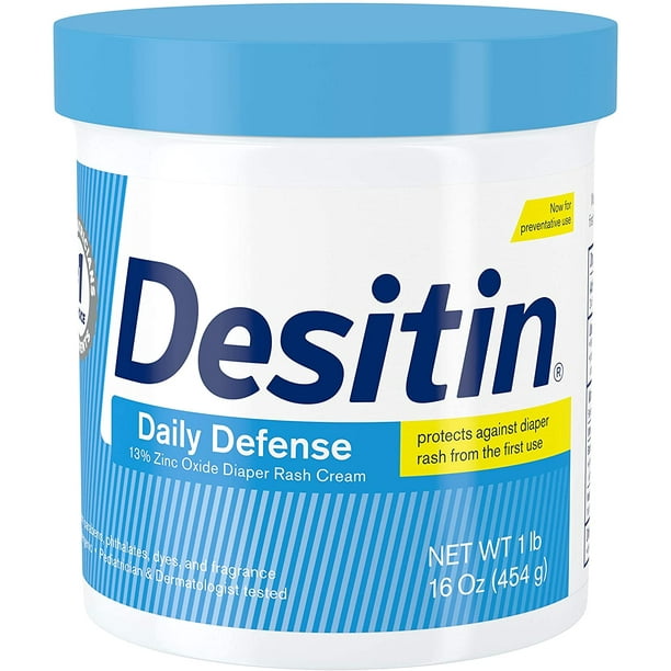 Desitin Daily Defense Baby Diaper Rash Cream with Zinc Oxide to Treat