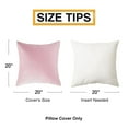 thumbnail image 5 of Topfinel Square Throw Pillow Cover Velvet Decorative Solid for Car Bedroom Coach as Gift, 20 x 20 inch, Pink, 5 of 6