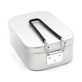 thumbnail image 2 of POINTERTECK Mini Foldable Aluminum Alloy Stainless Steel Picnic Box Dinner Pail Lunch-Box Breakfast Storage Dinnerware Food Container School Office, 2 of 10