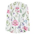 thumbnail image 4 of IROINNID On Sale Tunic Tops for Women Womens Oversized Shirt Comfortable Summer Sexy Fold Printed Regular Long Sleeves Round Neck Button Top,Pink, 4 of 4