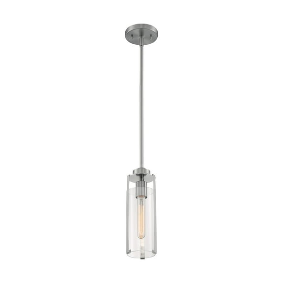 60/7140-Nuvo Lighting-Marina-1 Light Mini Pendant in Modern/Contemporary Style-4.75 Inches Wide by 13.25 Inches High-Brushed Nickel Finish