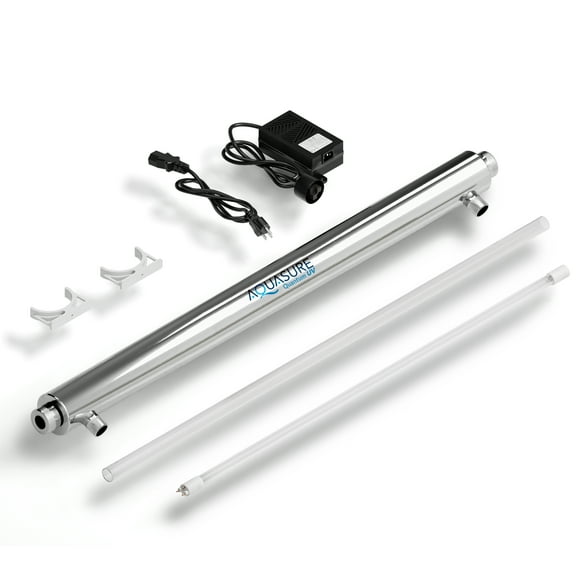 Aquasure 12 GPM Ultraviolet UV Light Water Sterilizer Filter System for Whole House Disinfection, 39W