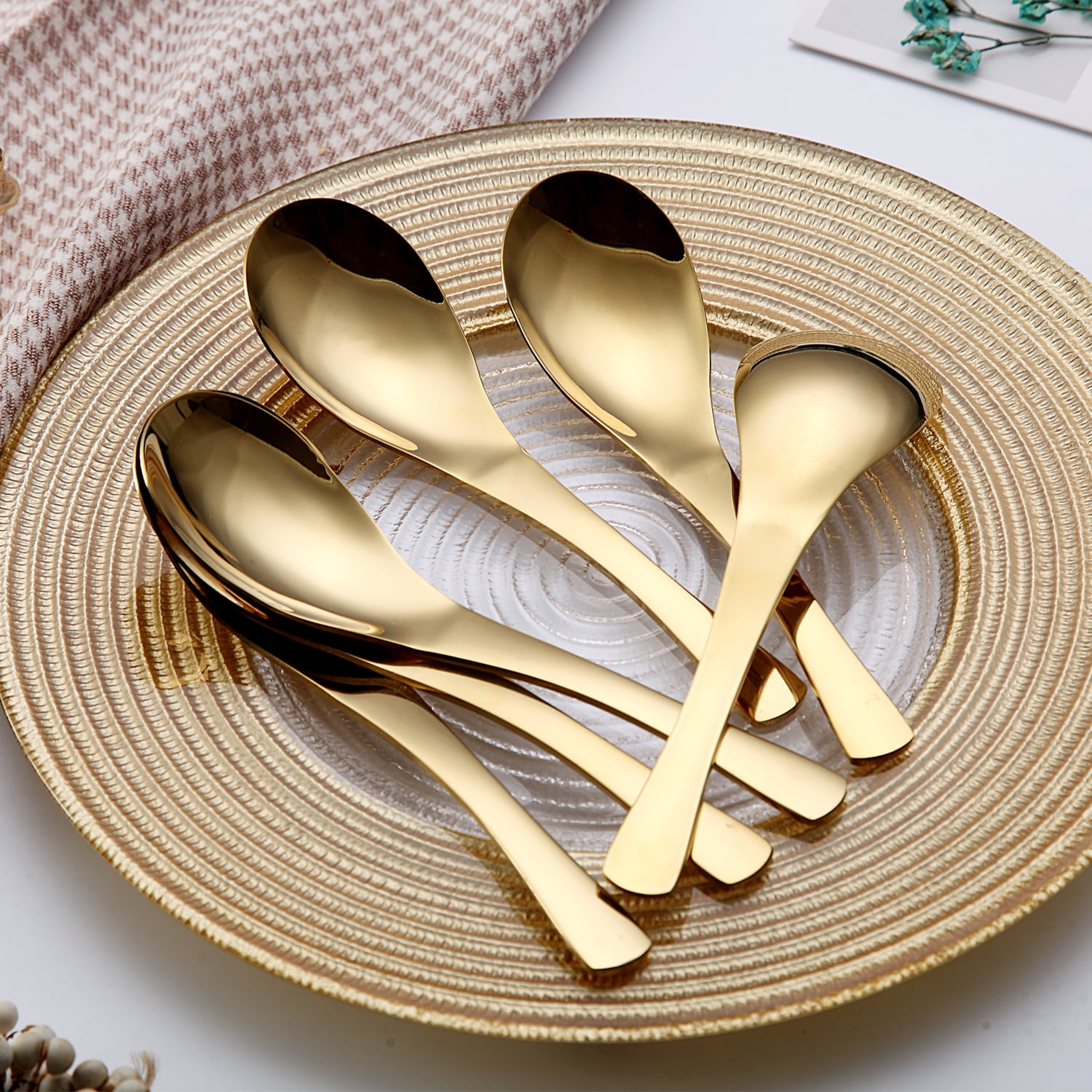 3 oz Crocodile Spoon Gold w Gold Tape 6 Pieces : : Home & Kitchen