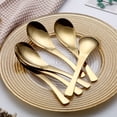thumbnail image 3 of ReaNea Gold Titanium Plating Stainless Steel Tableware Spoons (6 Count), 3 of 9