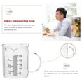 thumbnail image 5 of Graduated Measuring Cup Milk Large Liquid Cups Kitchen Scale Handle Glass Measure with Set of 2, 5 of 6