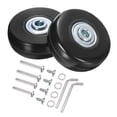 thumbnail image 1 of Uxcell Roues de Remplacement 51 x 17 mm/2 Pouces x 0.7 Pouces pour Valise, Noir, 2 Ensembles, 1 of 6