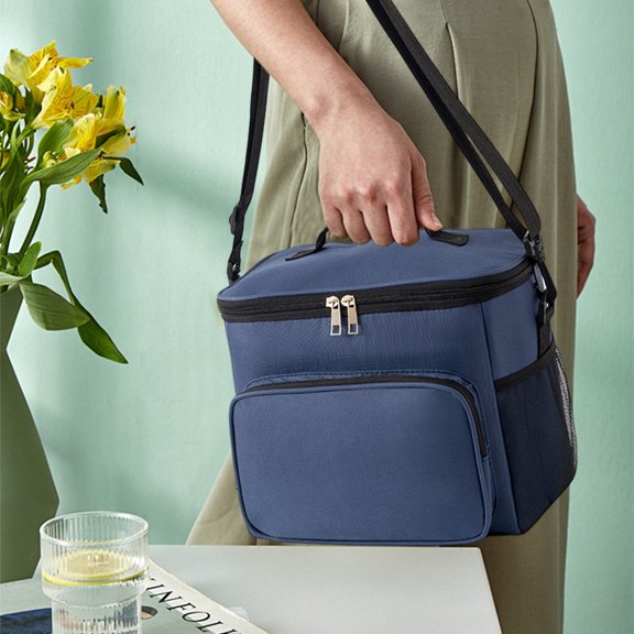 kladzum Lunch Bag for Women & Men Adult Insulated Lunch Box, with Adjustable Shoulder Strap Lunch Box Reusable Food Lunch Containers Folding Cooler Lunch Tote Bags for Work, Travel, Outdoor