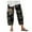 a-102Black19, variant on Womens Elastic Waist Tropical Floral Print Cropped Harem Pants Summer Loose Side Slit Casual Vacation Summer Trousers For Ladies Comfort Pants XXL