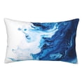 thumbnail image 1 of Balery Blue White Fluid Art Funda de Cojín Estampada, Regalos para Mujeres, Regalos de Amor para Ella, Regalos para Novia o Esposa, Funda de Almohada-20"x30", 1 of 6