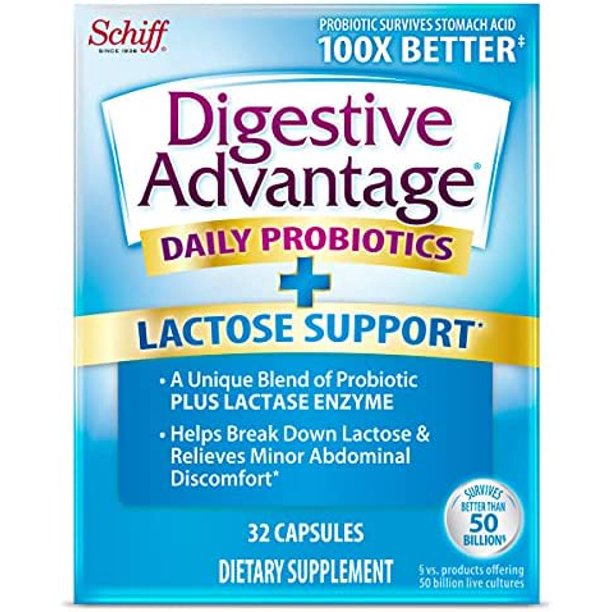 Lactose Defense Capsules, Digestive Advantage (32 Count in A Box) Helps Breaks Down Lactose