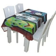 thumbnail image 3 of EREHome Watercolor Colorful Dog Tablecloth 52x70 inches, 3 of 4