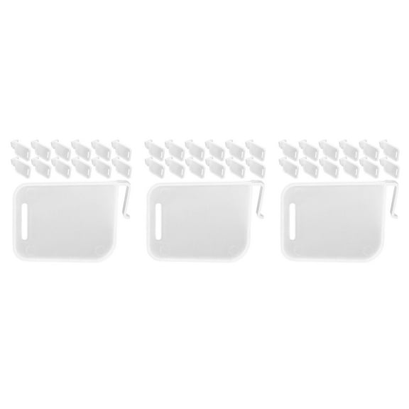 72 pcs Adjustable Fridge Bin Partition White Plastic Fridge Shelf Divider Kitchen Refrigerator Compartment Organizer for Organized Storage