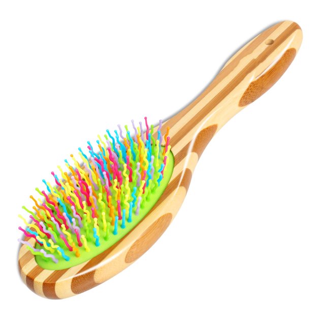 Dog Brush for Grooming, Cat Brush for Long & Short Hairs, Fur Remover & Soft Massage for Dogs & Cats Grooming Comb - Detangling & Deshedding & Dirt Cleaning, Natural Bamboo… Ormromra WRMH-356