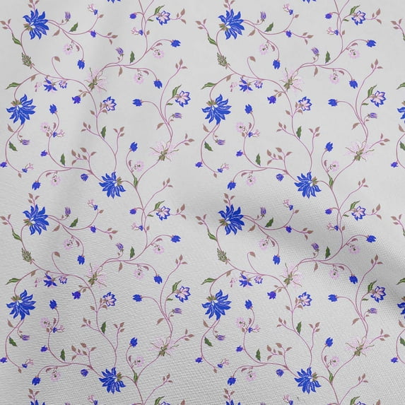 oneOone Cotton Cambric Pastel Purple Fabric Floral Diy Clothing Quilting Fabric Print Fabric By Yard 42 Inch Wide