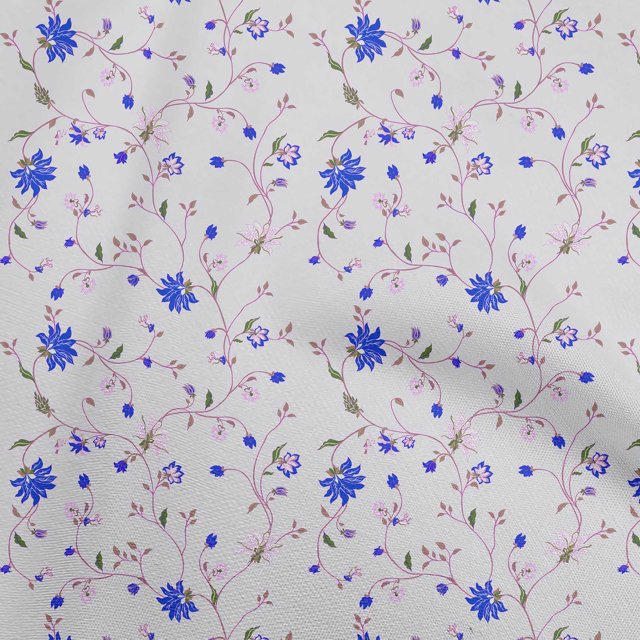 oneOone Rayon Pastel Purple Fabric Floral Craft Projects Decor Fabric Printed By The Yard 56 Inch Wide