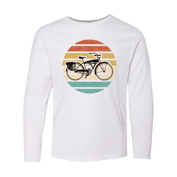 Inktastic Cycling Vintage Bicycle for Cyclist Long Sleeve Youth T-Shirt