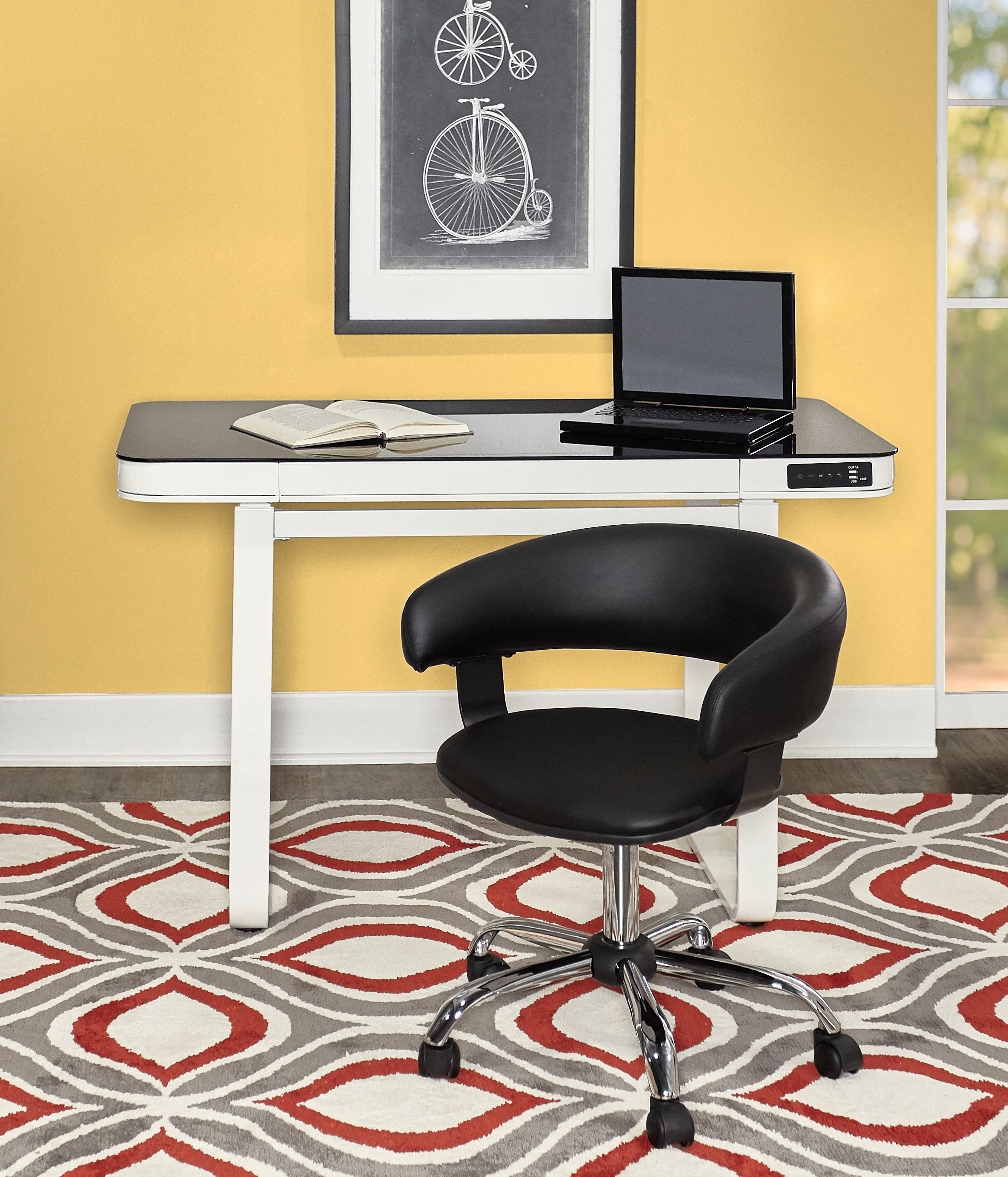 Geo Lenox Grey Handtufted Microfiber Area Rug 8x10 Soft Geometric Design