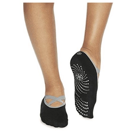 2 Pack Gaiam Grippy No Slip Yoga Socks One Size Fits Most