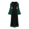 thumbnail image 5 of Hvot&aat Womens Victorian Dress Cold Shoulder Vintage Laceup Medieval Witch Floor Lenght Dresses Renaissance Costumes, 5 of 5