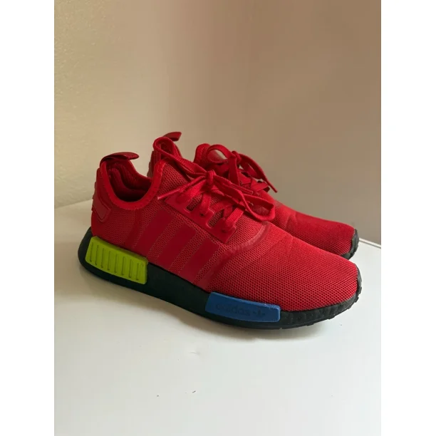 Ad-id-as Men’s NMD_R1 Shoes Sneakers 9 Red Multi Excellent