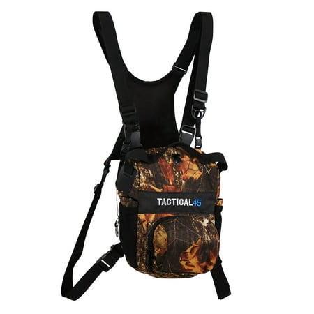 Tactical45 Binocular Hunting Harness with Rangefinder Pouch - Optic Bino Bag