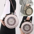 thumbnail image 4 of Baguery PVC Clock Shaped Crossbody Bag - Waterproof Adjustable Shoulder Purse for Women, 4 of 7