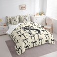 thumbnail image 2 of Manfei Girls Black Letter Monogrammed S Twin Bedding Sets 7-Piece,Kids Teens Ribbon Bow Knot Polka Dots Bedding Comforter Set,Luxury Bedroom Decor, 2 of 7