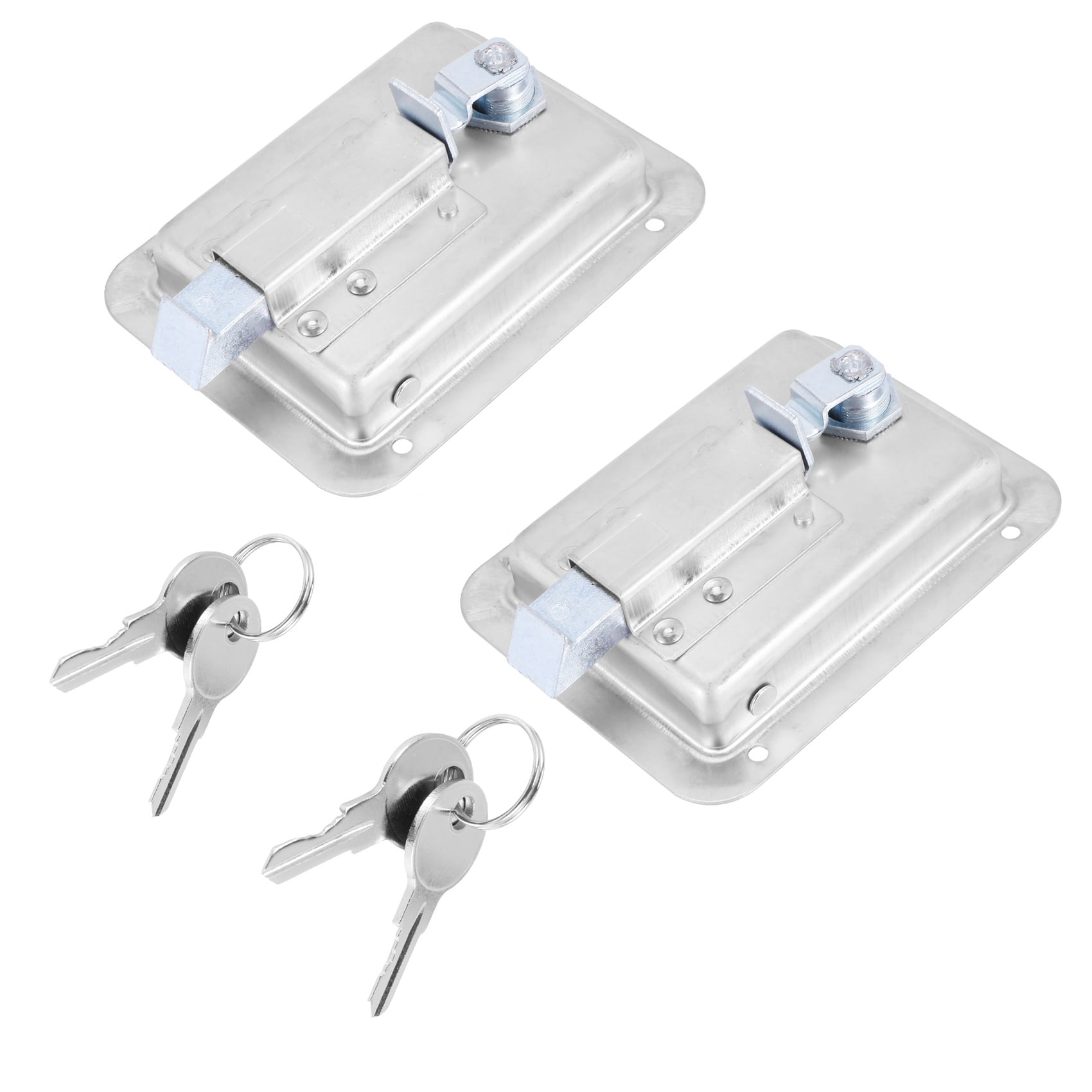 Hardware 4 Pack Stainless Steel Paddle Latch with Lock & Key - Single Point Handle for Door Trailer RV