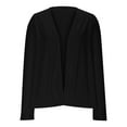 thumbnail image 5 of Womens Cardigan Lightweight Summer Open Front Casual Sweater Outerwear Long Sleeve Crew Neck Loose Relaxed Comfy Womens Sweaters Black S, 5 of 6