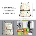 thumbnail image 2 of Pofeuu colorful Squirrel Nuts Print Drawstring Backpack Water Resistant String Bag Sports Sackpack Gym Sack with Side Pocket for Men Women, 2 of 6