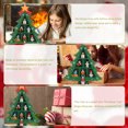 thumbnail image 2 of Árbol de Navidad de madera verde con diseño de escaparate, adorno de escritorio, soporte creativo de exhibición de árbol de Navidad enrejado, accesorio decorativo - Talla S, 2 of 7