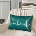 thumbnail image 3 of Bingfone ECG Wave Print Satin Pillowcase for Hair - Standard Size with Zipper Silky & Soft Pillow Covers,20x30 inches, 3 of 8